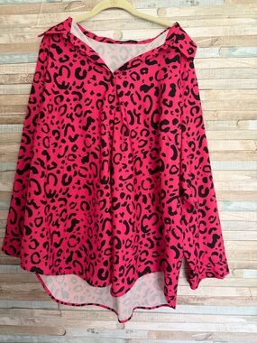 Women's Pink Leopard Print Skirt